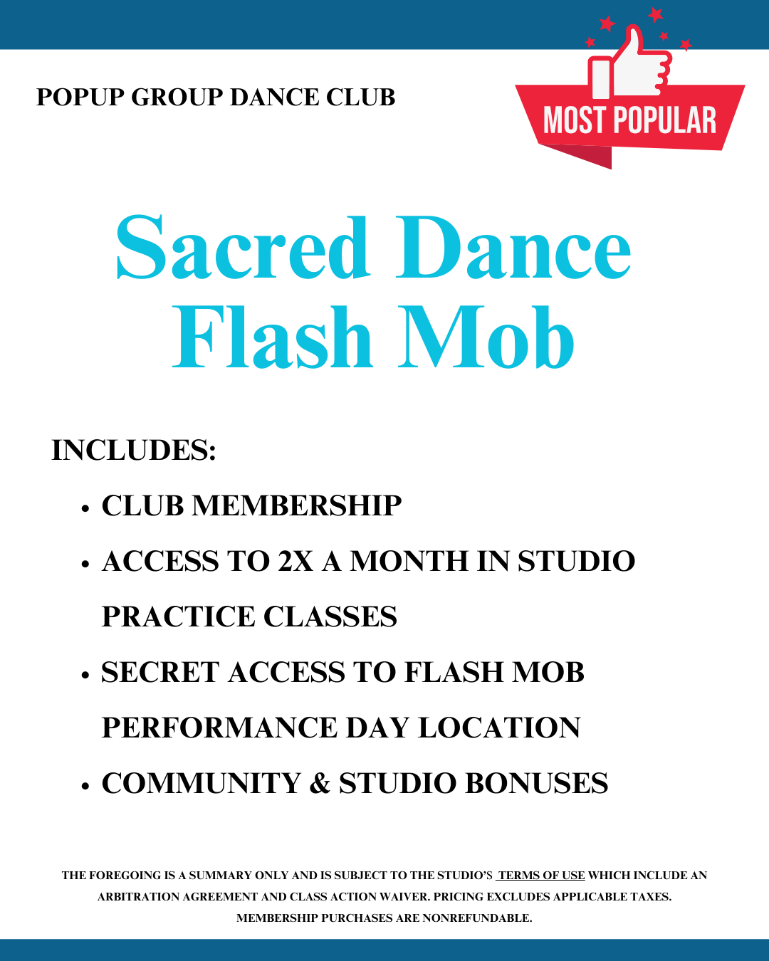 Miami's Sacred Dance Flash Mob Club Membership! Let's DANCE!