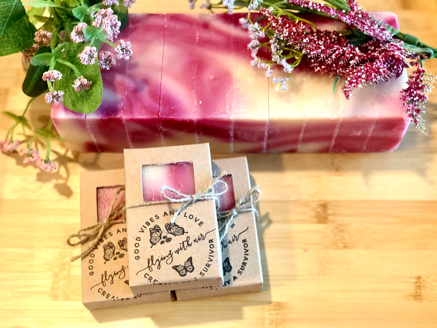 Hand Crafted Organic Herbal Soap Gift Set - Fast Free Shipping Pack of 2 3 5 | Hippie Bohemian Birthday Mother's Day Christmas Gift for Her