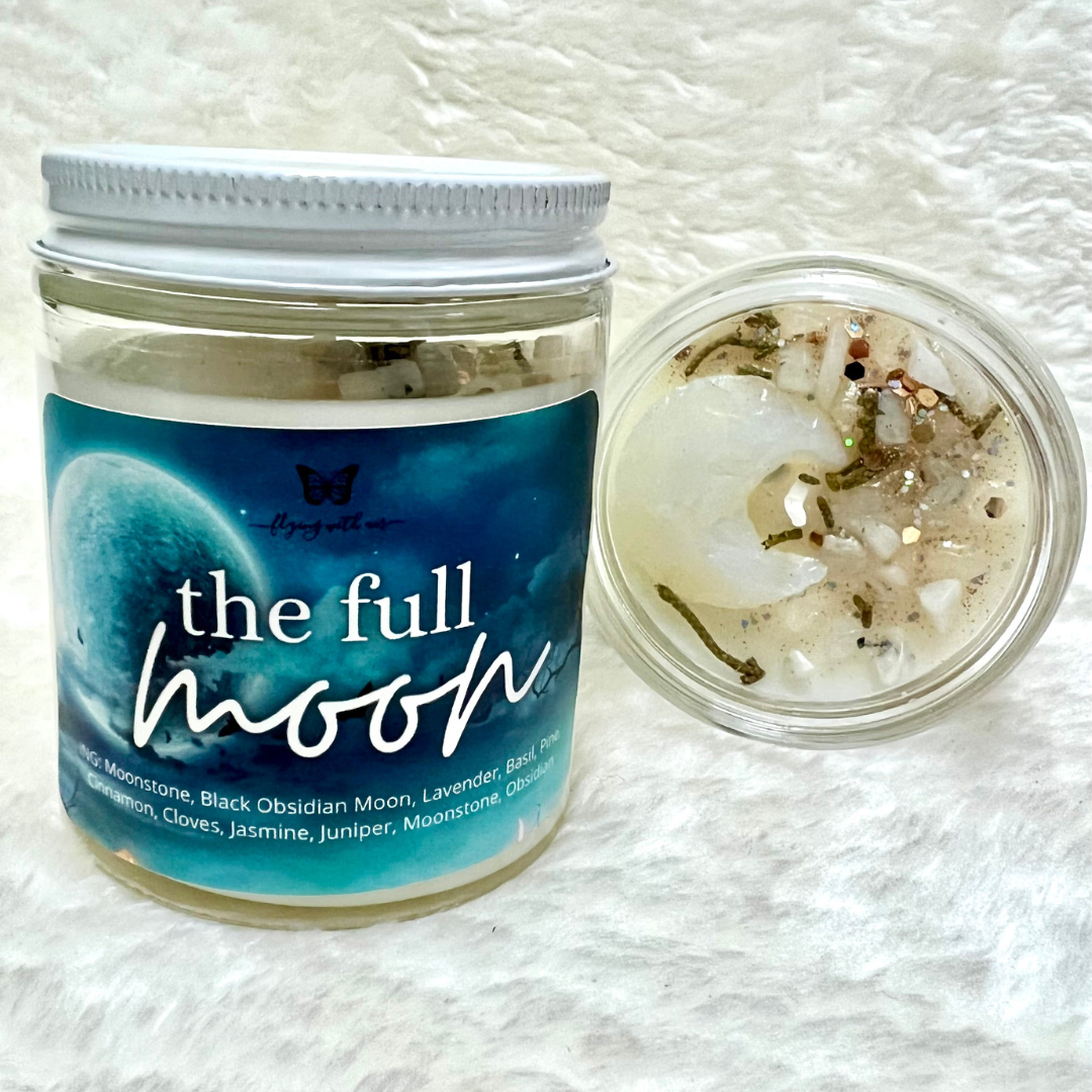 full moon manifestation candle