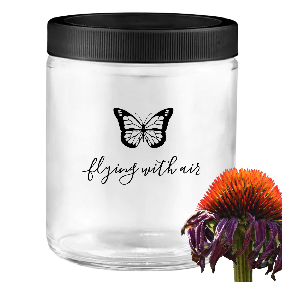 Echinacea Purpurea Dried Flower Herb 8 oz Glass Jar
