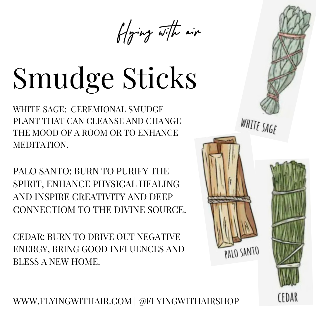 Smudge Stick Set | White Sage, Palo Santo, Cedar Sticks