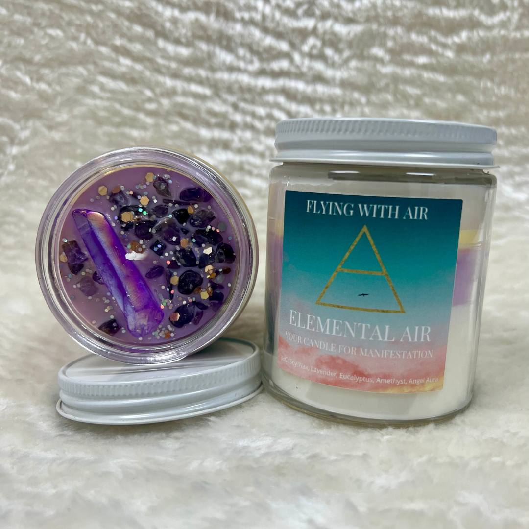 Air Element Crystal Candle