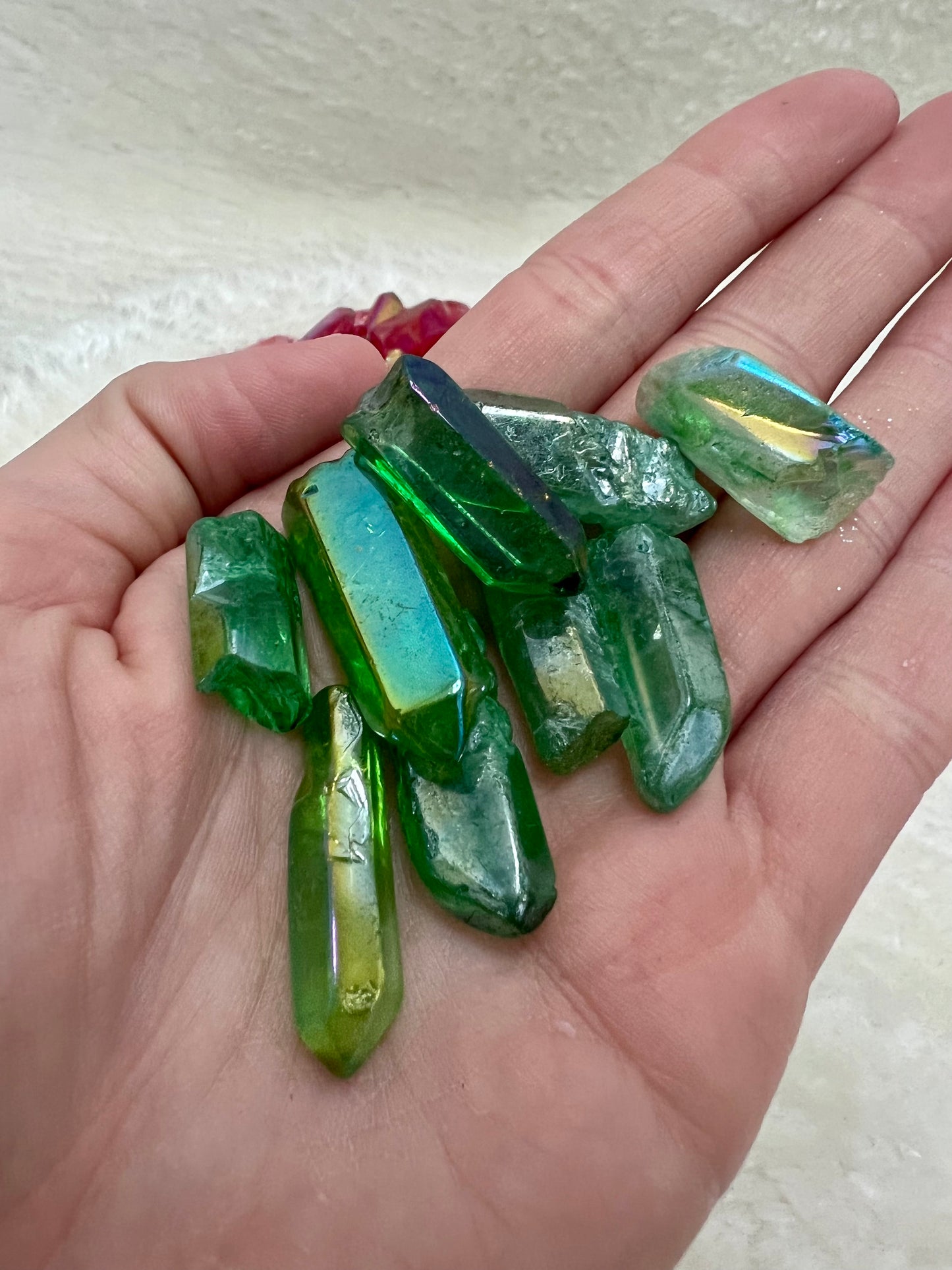 Angel Aura Green Polished Crystal