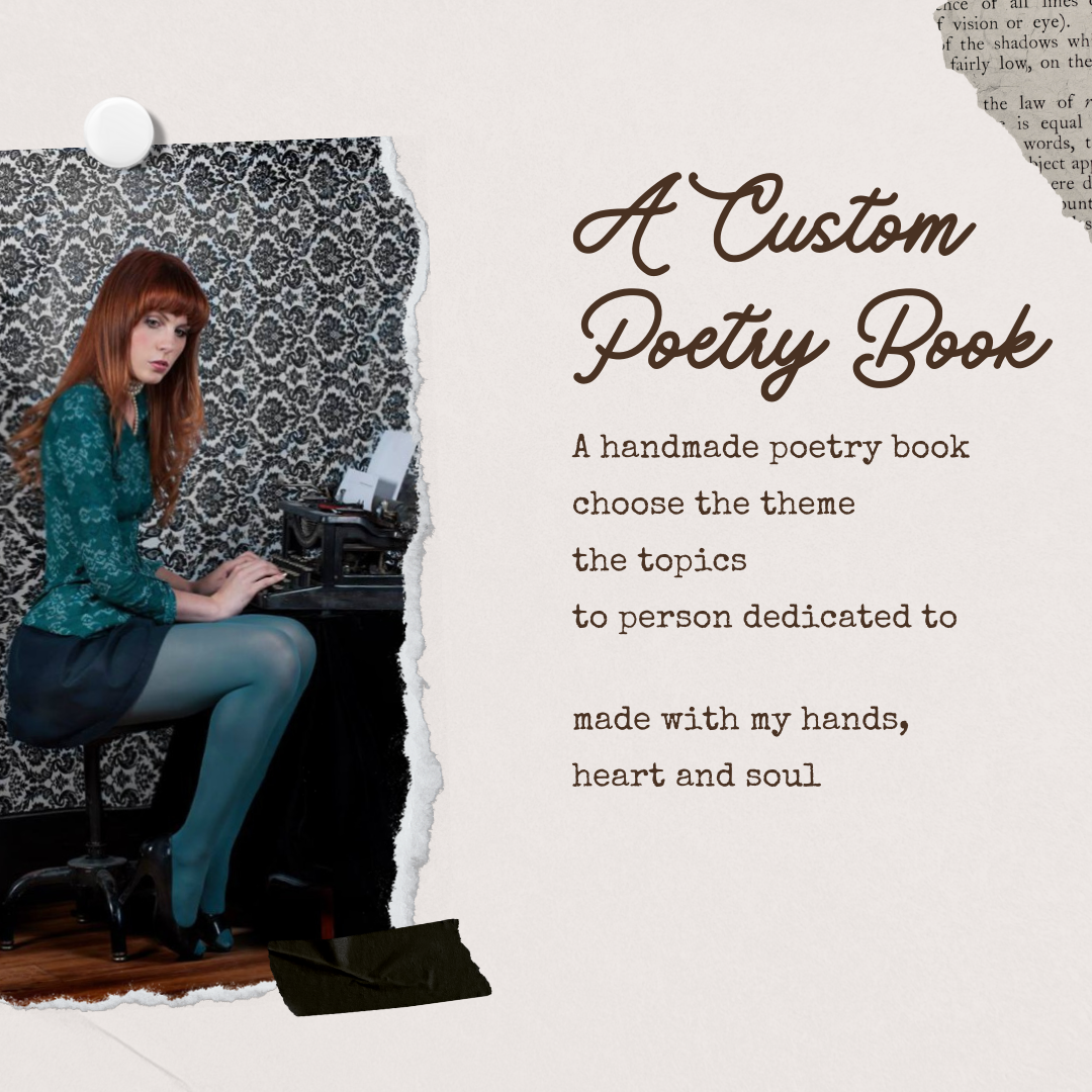 custom poetry bookHello there! Handmade Book of Your Custom Poems are here in time for Valentine's Day! Here's a special save $50.00 coupon for your gift purchase. https://flyingwithair.com/products/handmade-book-of-your-custom-poems