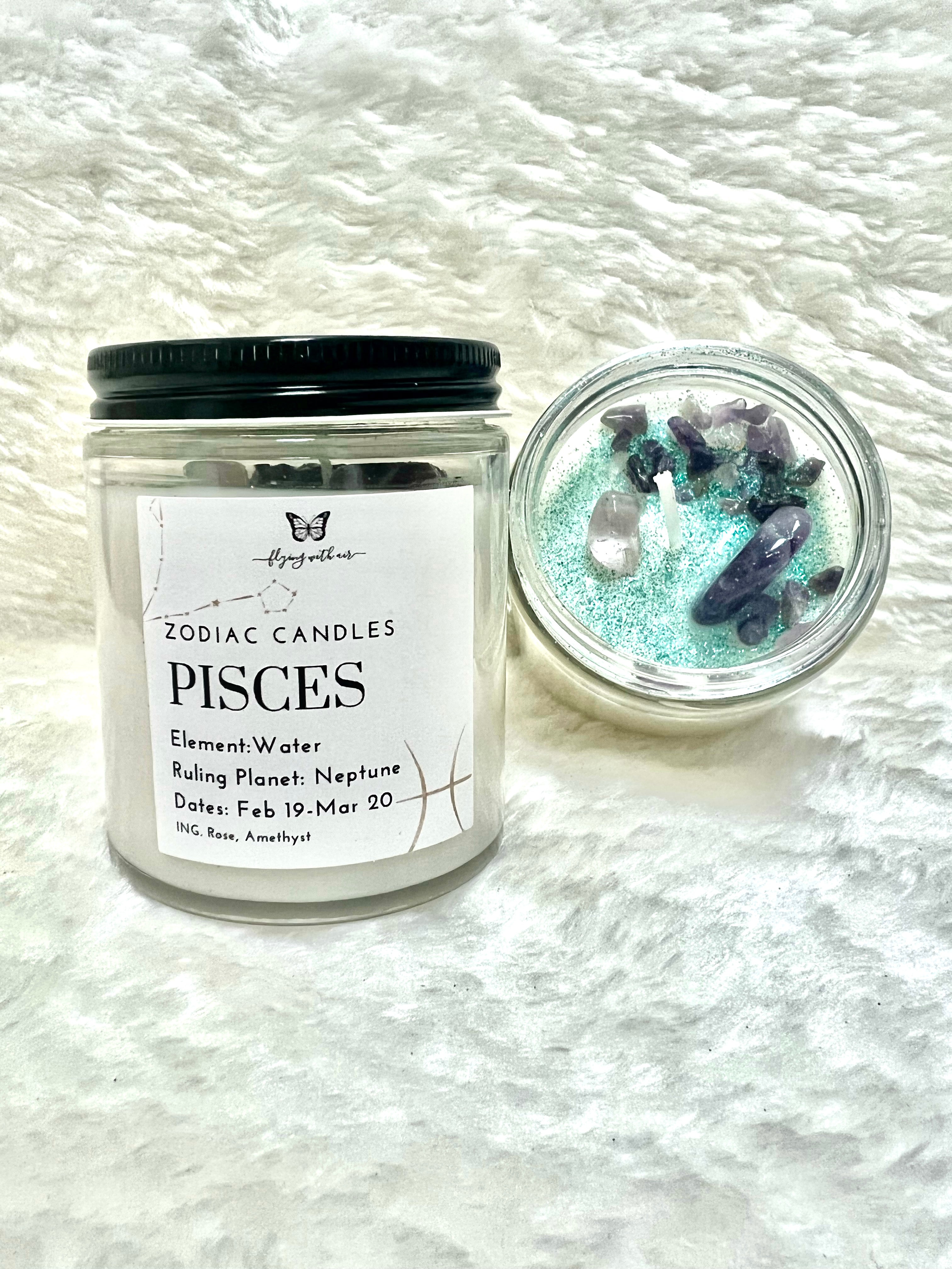 Pisces Zodiac Candle