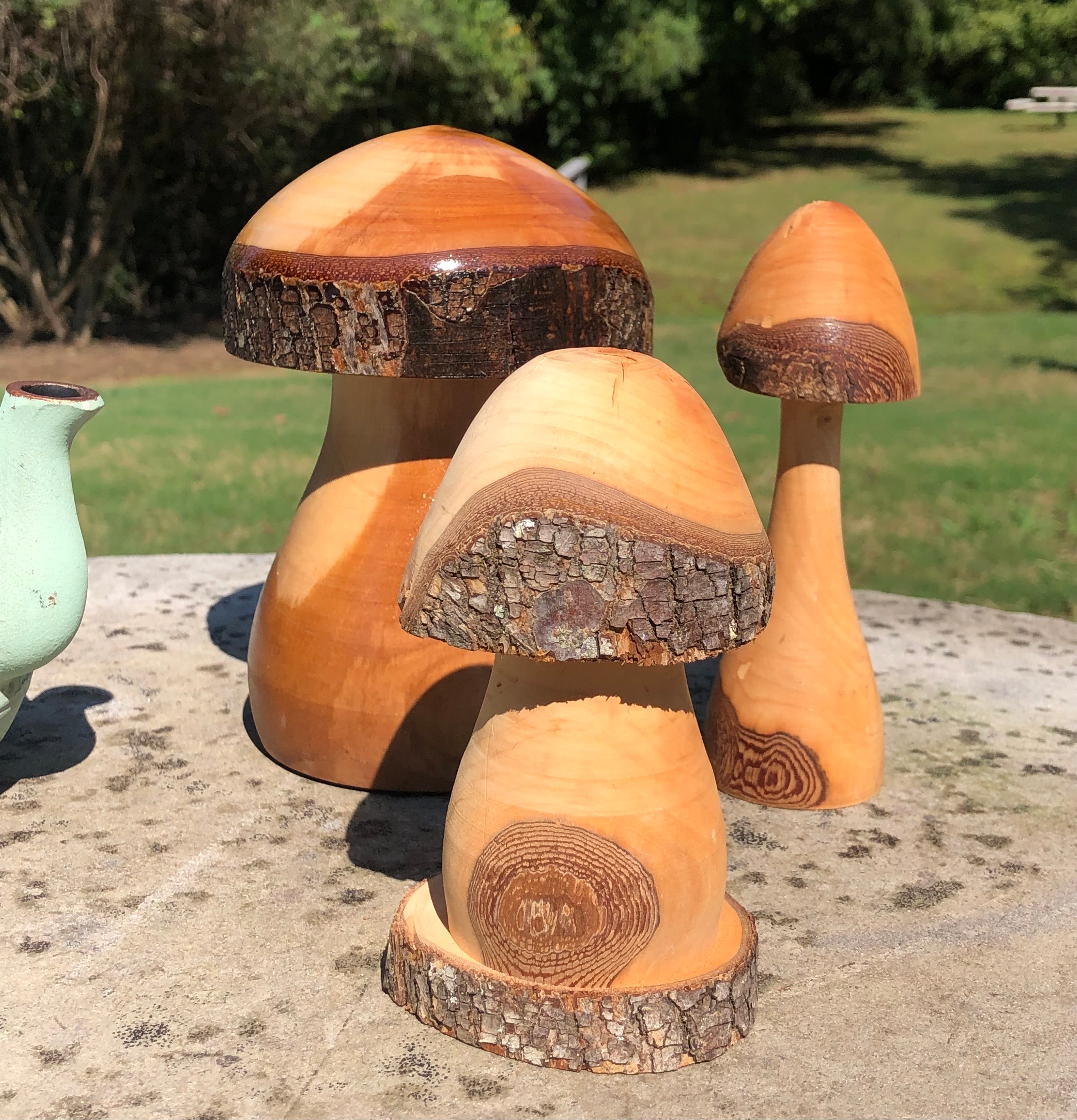 Handcrafted Mushroom Wood Art